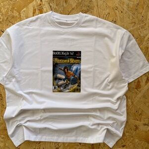 Vintage Like PlayStation 2 Prince Of Persia Game Disc Oversized Graphic T Shirt